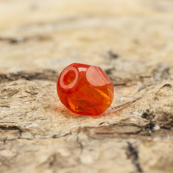 Glasprla facetterad 3,5x4 mm, Orange (30st)