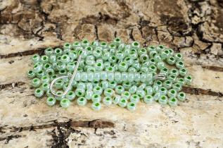 Seed Beads opak lustered 2,6 mm, Grön (20g)