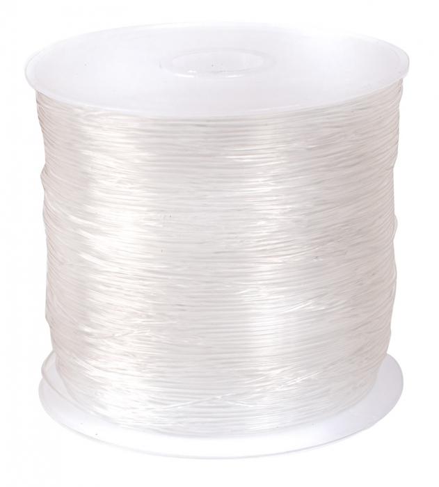 Elastisk lina 0,6 mm, Genomskinlig (50m)