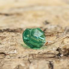 Glaspärla facetterad 4,5x5 mm, Turkosgrön (25st)