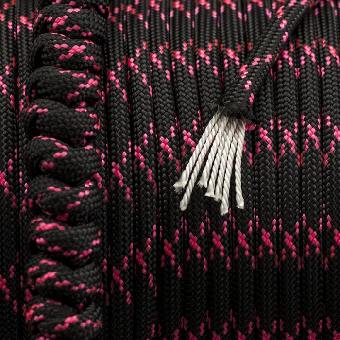 Paracord 550, Black With Pink X (meter)