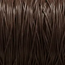 Äkta läderband 1 mm, Brun (meter)